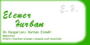 elemer hurban business card